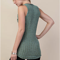 Vintage Teal Green Motorcycle Western Tank Top Camisole