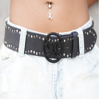 Alternative Snake Skin Leather Studded Designer Belt