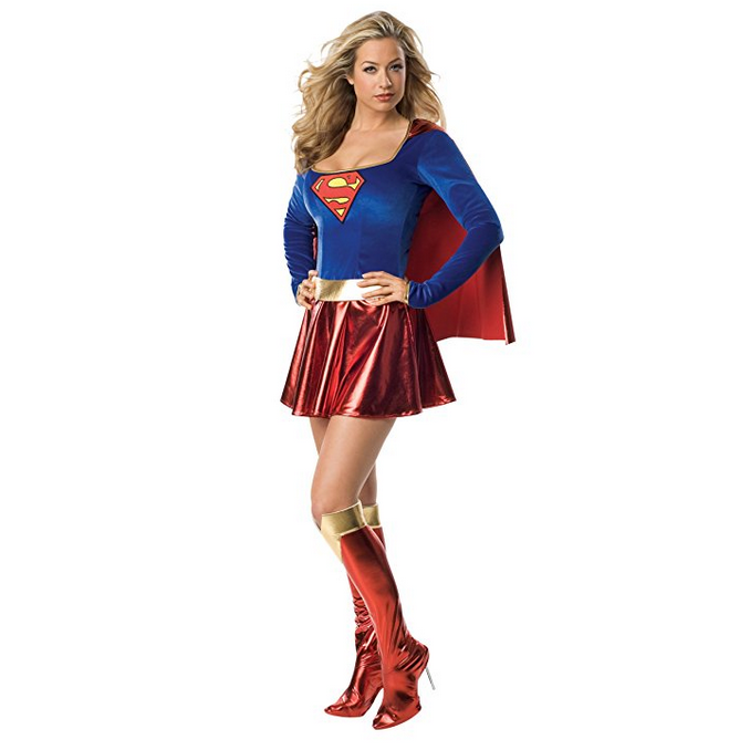 Women's Long Sleeve Super Girl Cosplay Costume  Costumes Edgy Couture